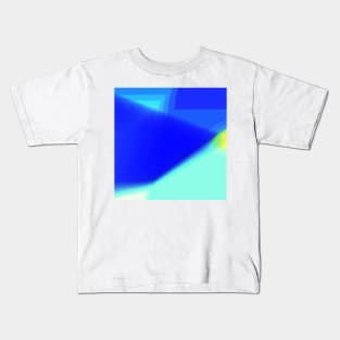 blue yellow abstract texture Kids T-Shirt